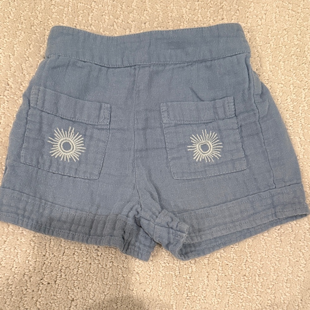 Kate Quinn blue embroidered shorts
